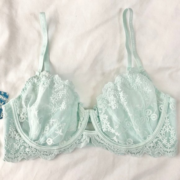 New Free People Daydreamer Ice Fog Lace Bra - Picture 3 of 14